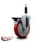 Service Caster 5'' Red Poly Swivel 7/8'' Expanding Stem Caster with Brake SCC-EX20S514-PPUB-RED-PLB-78 - alternate 3